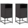 Nachttische, 2 Stück, Schwarz, aus Stahl, 36x39x78 cm. von , Nachttische - Ref: Foro24-846567, Preis: 112,45 €, Rabatt: %