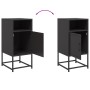 Nachttische, 2 Stück, Schwarz, aus Stahl, 36x39x78 cm. von , Nachttische - Ref: Foro24-846567, Preis: 112,45 €, Rabatt: %