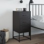 Mesita de noche acero negra 36x39x78 cm de , Mesitas de noche - Ref: Foro24-846578, Precio: 86,04 €, Descuento: %