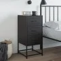 Mesita de noche acero negra 36x39x78 cm de , Mesitas de noche - Ref: Foro24-846578, Precio: 84,98 €, Descuento: %