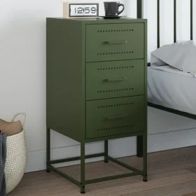 Mesita de noche acero verde oliva 36x39x78 cm by , Nightstands - Ref: Foro24-846586, Price: 87,79 €, Discount: %