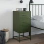 Nachttisch aus olivgrünem Stahl, 36x39x78 cm. von , Nachttische - Ref: Foro24-846586, Preis: 89,49 €, Rabatt: %