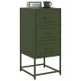 Mesita de noche acero verde oliva 36x39x78 cm de , Mesitas de noche - Ref: Foro24-846586, Precio: 88,31 €, Descuento: %