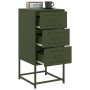 Nachttisch aus olivgrünem Stahl, 36x39x78 cm. von , Nachttische - Ref: Foro24-846586, Preis: 89,49 €, Rabatt: %