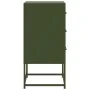 Mesita de noche acero verde oliva 36x39x78 cm de , Mesitas de noche - Ref: Foro24-846586, Precio: 88,31 €, Descuento: %