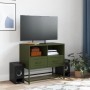 Fernsehmöbel aus olivgrünem Stahl 68x39x60,5 cm von , TV-Möbel - Ref: Foro24-846552, Preis: 68,59 €, Rabatt: %