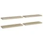 Floating wall shelves 4 units oak color MDF 80x23.5x3.8cm by vidaXL, Shelves and shelves - Ref: Foro24-323879, Price: 65,92 €...