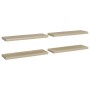 Schwimmende Wandregale 4 Stück Eiche Farbe MDF 80x23,5x3,8cm von vidaXL, Regale und Regale - Ref: Foro24-323879, Preis: 64,03...