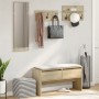 Muebles de recibidor 4 piezas madera de ingeniería roble Sonoma by , Benches for halls and storage - Ref: Foro24-847921, Pric...