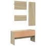 Muebles de recibidor 4 piezas madera de ingeniería roble Sonoma by , Benches for halls and storage - Ref: Foro24-847921, Pric...