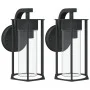 Apliques de exterior 2 unidades acero inoxidable negro by , Outdoor lighting - Ref: Foro24-4006259, Price: 58,13 €, Discount: %