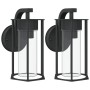 Außenlampen, 2 Stück, Edelstahl in Schwarz. von , Außenbeleuchtung - Ref: Foro24-4006259, Preis: 59,31 €, Rabatt: %