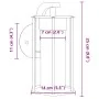 Apliques de exterior 2 unidades acero inoxidable negro by , Outdoor lighting - Ref: Foro24-4006259, Price: 58,13 €, Discount: %