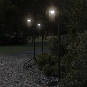 Lámparas de suelo exterior 3 uds acero inoxidable negro 100 cm by , Outdoor lighting - Ref: Foro24-4006348, Price: 121,87 €, ...