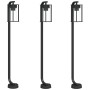 Lámparas de suelo exterior 3 uds acero inoxidable negro 100 cm by , Outdoor lighting - Ref: Foro24-4006348, Price: 128,32 €, ...