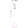 Lámparas de suelo exterior 3 uds acero inoxidable negro 100 cm by , Outdoor lighting - Ref: Foro24-4006348, Price: 128,32 €, ...