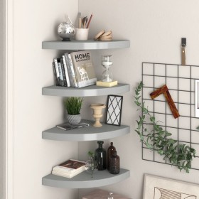 Eckregale 4 Stück MDF grau 35x35x3,8 cm von vidaXL, Regale und Regale - Ref: Foro24-323924, Preis: 55,19 €, Rabatt: %