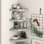 Corner floating shelves 4 pcs MDF gray 35x35x3.8 cm by vidaXL, Shelves and shelves - Ref: Foro24-323924, Price: 55,19 €, Disc...