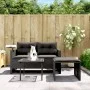 Set de sofás de jardín con cojines 3 pzas ratán sintético negro by , Outdoor sofas - Ref: Foro24-365458, Price: 214,64 €, Dis...