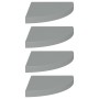 Estantes flotantes de esquina 4 uds MDF gris 35x35x3,8 cm