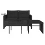Set de sofás de jardín con cojines 3 pzas ratán sintético negro by , Outdoor sofas - Ref: Foro24-365458, Price: 214,64 €, Dis...
