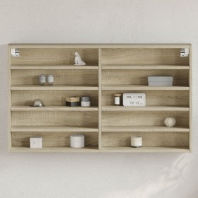 Ingeneering Holzvitrine Eiche Sonoma 100x15x58 cm von , Regale und Regale - Ref: Foro24-847928, Preis: 57,35 €, Rabatt: %