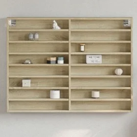 Vitrina de madera de ingeniería roble Sonoma 100x8,5x75 cm by , Shelves and shelves - Ref: Foro24-847935, Price: 59,87 €, Dis...