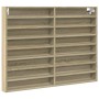 Vitrina de madera de ingeniería roble Sonoma 100x8,5x75 cm by , Shelves and shelves - Ref: Foro24-847935, Price: 61,49 €, Dis...