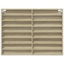 Vitrina de madera de ingeniería roble Sonoma 100x8,5x75 cm by , Shelves and shelves - Ref: Foro24-847935, Price: 61,49 €, Dis...