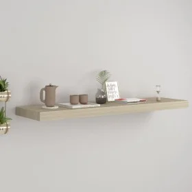 Schwebendes Wandregal aus MDF-Eiche, 90 x 23,5 x 3,8 cm von vidaXL, Regale und Regale - Ref: Foro24-323880, Preis: 32,49 €, R...