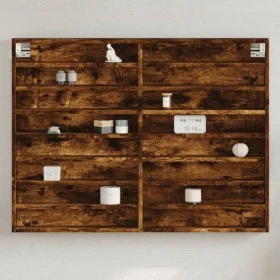 Vitrina de madera de ingeniería roble ahumado 100x8,5x75 cm by , Shelves and shelves - Ref: Foro24-847937, Price: 53,81 €, Di...