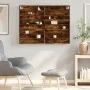 Vitrine aus geräucherter Eichen-Ingenieurholz 100x8,5x75 cm von , Regale und Regale - Ref: Foro24-847937, Preis: 53,76 €, Rab...