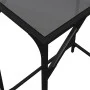 Mesa consola con superficie de vidrio negro acero 60x35x81 cm by , console tables - Ref: Foro24-846017, Price: 38,99 €, Disco...