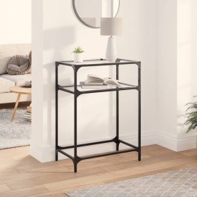Mesa consola superficie vidrio transparente acero 60x35x81 cm by , console tables - Ref: Foro24-846022, Price: 45,81 €, Disco...
