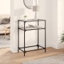 Mesa consola superficie vidrio transparente acero 60x35x81 cm by , console tables - Ref: Foro24-846022, Price: 45,81 €, Disco...
