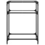 Mesa consola superficie vidrio transparente acero 60x35x81 cm by , console tables - Ref: Foro24-846022, Price: 45,81 €, Disco...