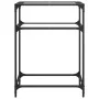 Mesa consola superficie vidrio transparente acero 60x35x81 cm by , console tables - Ref: Foro24-846022, Price: 45,50 €, Disco...