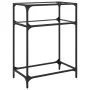 Mesa consola superficie vidrio transparente acero 60x35x81 cm by , console tables - Ref: Foro24-846022, Price: 45,50 €, Disco...