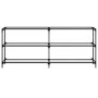Mesa consola superficie vidrio transparente acero 194,5x30x81cm by , console tables - Ref: Foro24-846034, Price: 94,60 €, Dis...