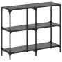 Mesa consola con superficie de vidrio negro acero 98x30x81 cm de , Mesas consola - Ref: Foro24-846029, Precio: 74,06 €, Descu...