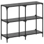 Mesa consola con superficie de vidrio negro acero 98x30x81 cm by , console tables - Ref: Foro24-846029, Price: 73,18 €, Disco...