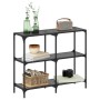 Mesa consola con superficie de vidrio negro acero 98x30x81 cm de , Mesas consola - Ref: Foro24-846029, Precio: 74,06 €, Descu...
