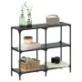 Mesa consola con superficie de vidrio negro acero 98x30x81 cm by , console tables - Ref: Foro24-846029, Price: 73,18 €, Disco...