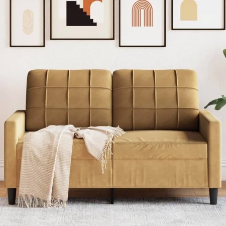 Sofá de 2 plazas terciopelo marrón 120 cm von , Sofas - Ref: Foro24-4007621, Preis: 231,92 €, Rabatt: %