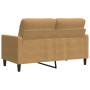 Sofá de 2 plazas terciopelo marrón 120 cm by , Sofas - Ref: Foro24-4007621, Price: 236,43 €, Discount: %
