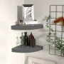 Schwebendes Wandregal 2 Stück MDF glänzend grau 25x25x3,8 cm von vidaXL, Regale und Regale - Ref: Foro24-323893, Preis: 23,44...