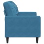 Zweisitzer-Sofa aus blauem Samt, 120 cm. von , Sofas - Ref: Foro24-4007623, Preis: 234,27 €, Rabatt: %