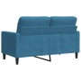 Zweisitzer-Sofa aus blauem Samt, 120 cm. von , Sofas - Ref: Foro24-4007623, Preis: 234,27 €, Rabatt: %