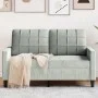 Sofá de 2 plazas de terciopelo gris claro 120 cm de , Sofás - Ref: Foro24-4007614, Precio: 195,66 €, Descuento: %