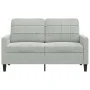 Sofá de 2 plazas de terciopelo gris claro 120 cm de , Sofás - Ref: Foro24-4007614, Precio: 195,66 €, Descuento: %
